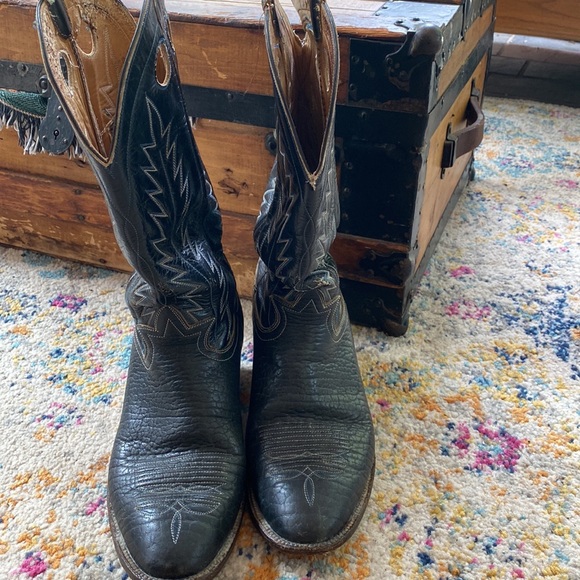Hondo Shoes Vintage Mens Hondo El Paso Leather Western Cowboy Boots